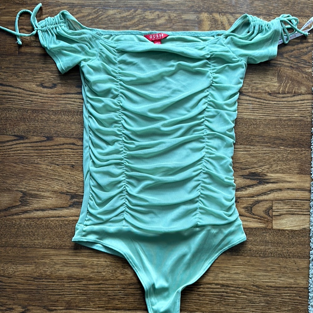 Guess, off the shoulder thong bodysuit, size XS